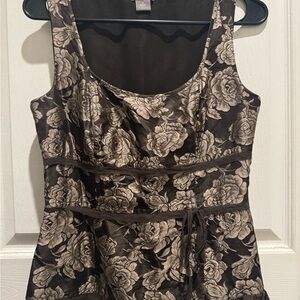 Silk Floral Sleeveless Top